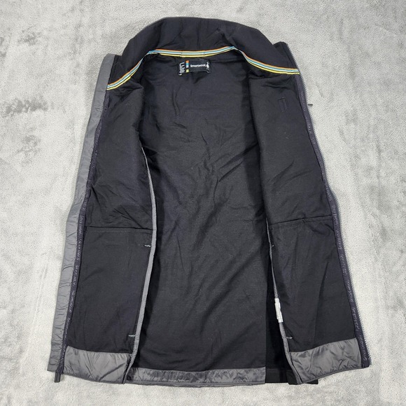 Smartwool Vest Mens Small Gray Black SmartLoft Insulated Merino Wool Full Zip - Picture 4 of 12
